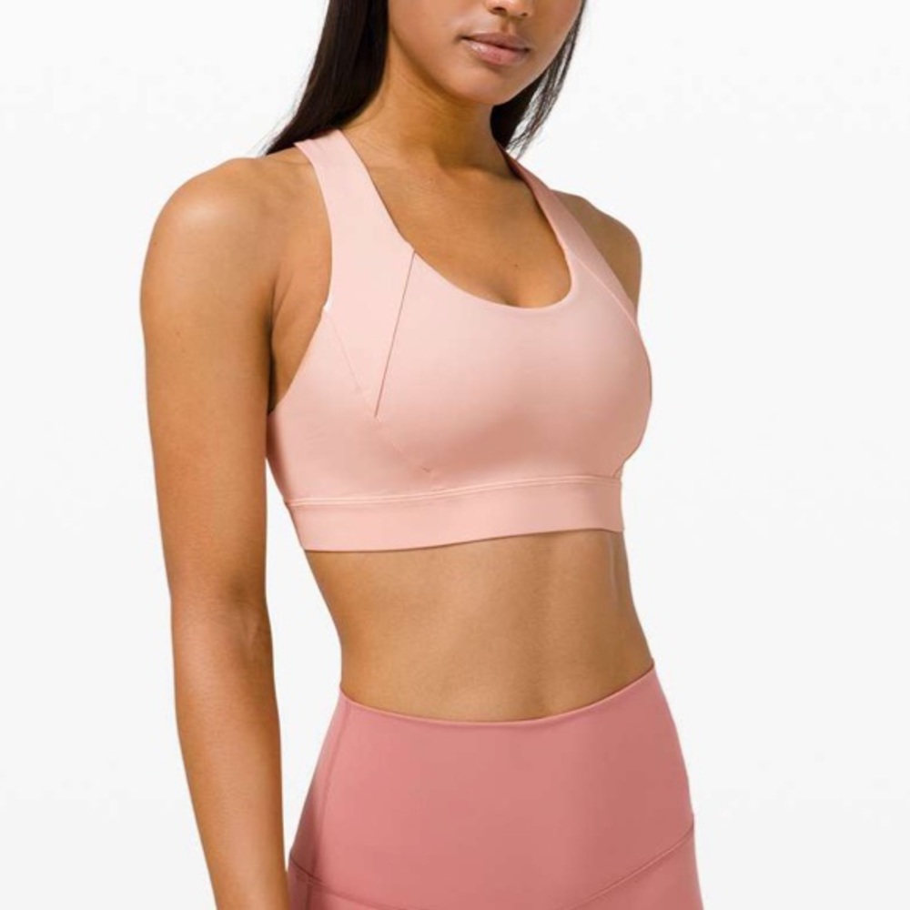 SOLD**Lululemon free to be elevated bra in pink mist